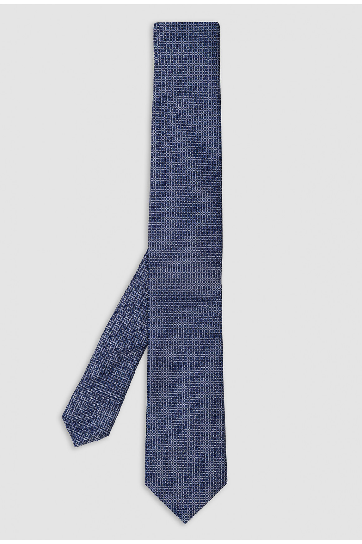 Cravate Bleu Micromotif Soie