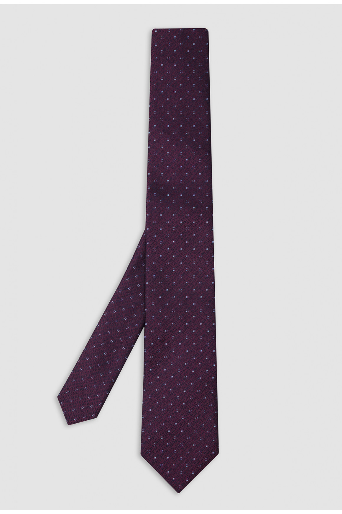 Cravate Prune Micromotif Soie