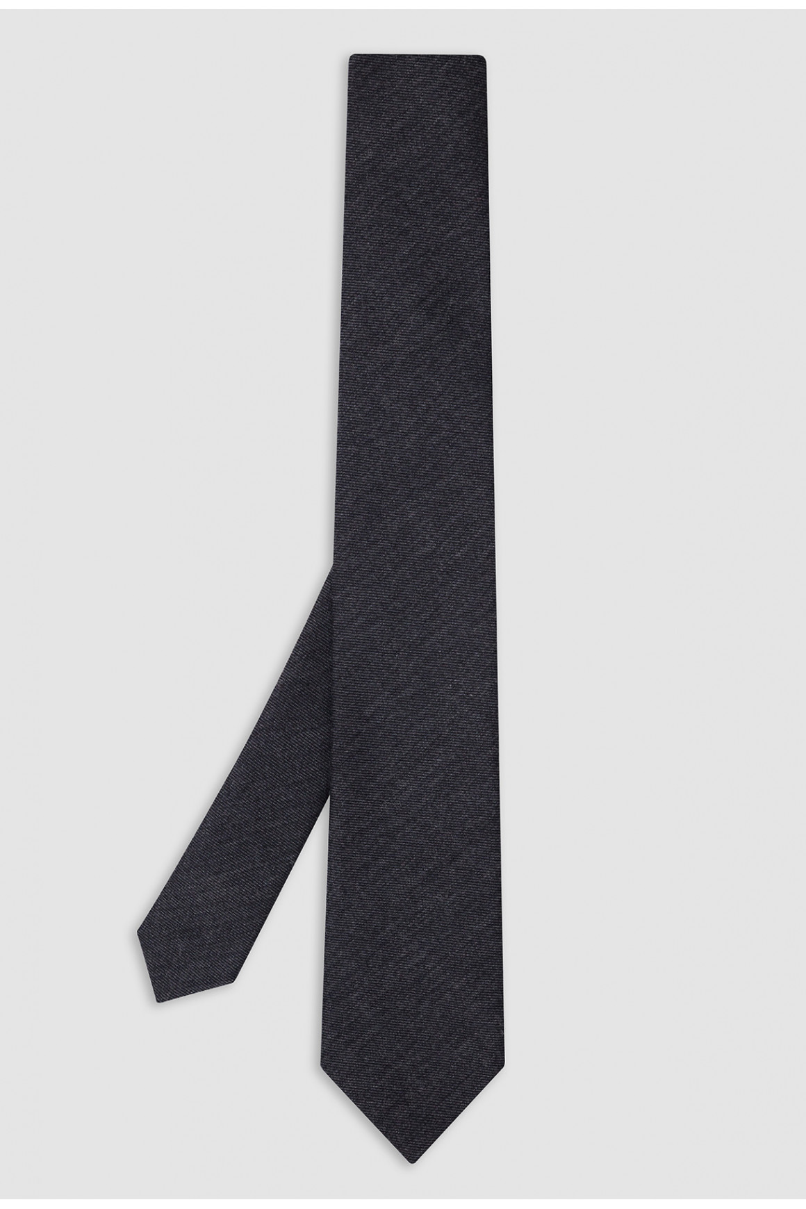 Cravate Anthracite Laine Et...