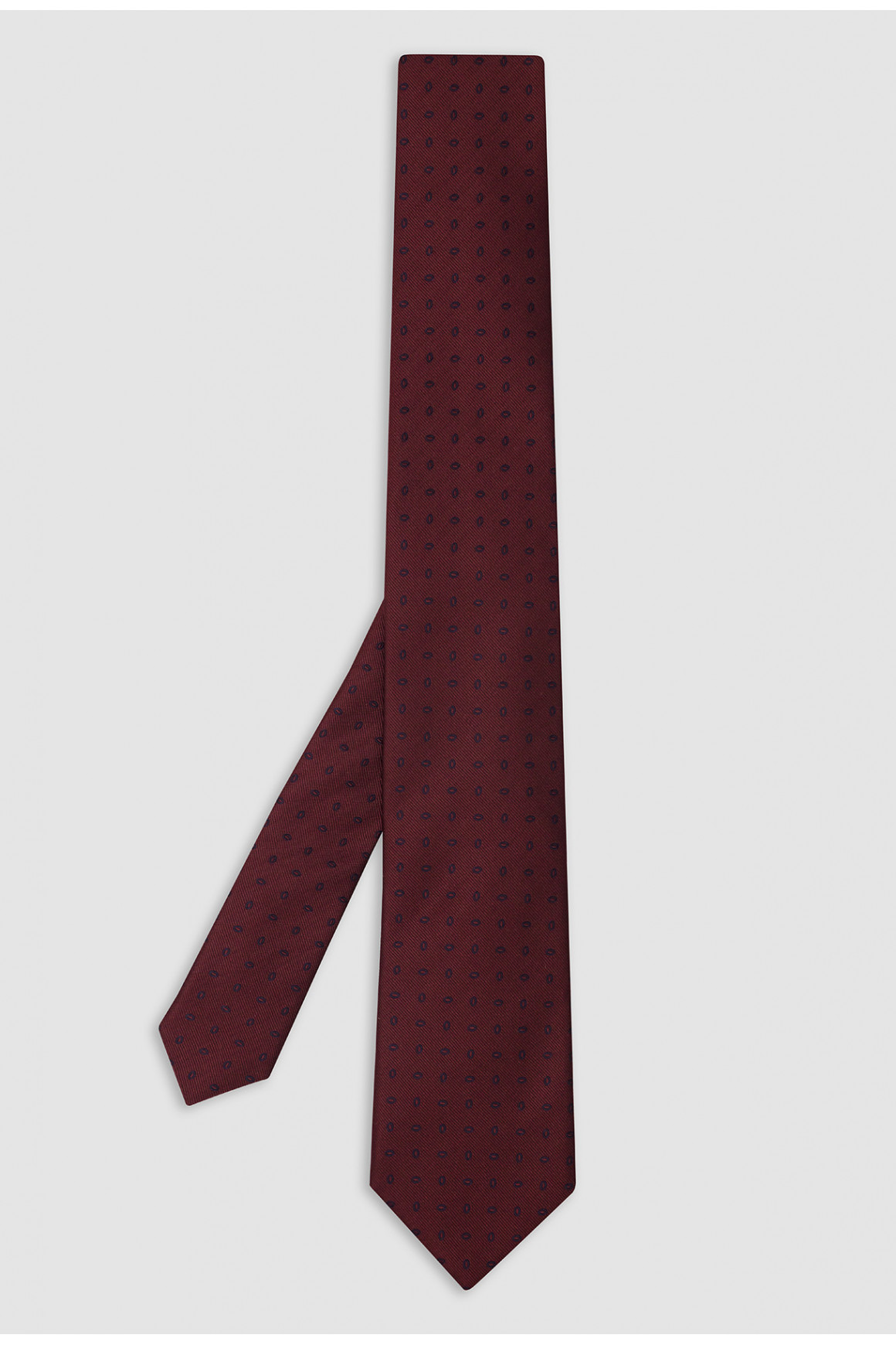 Cravate Rouge Micromotif Soie