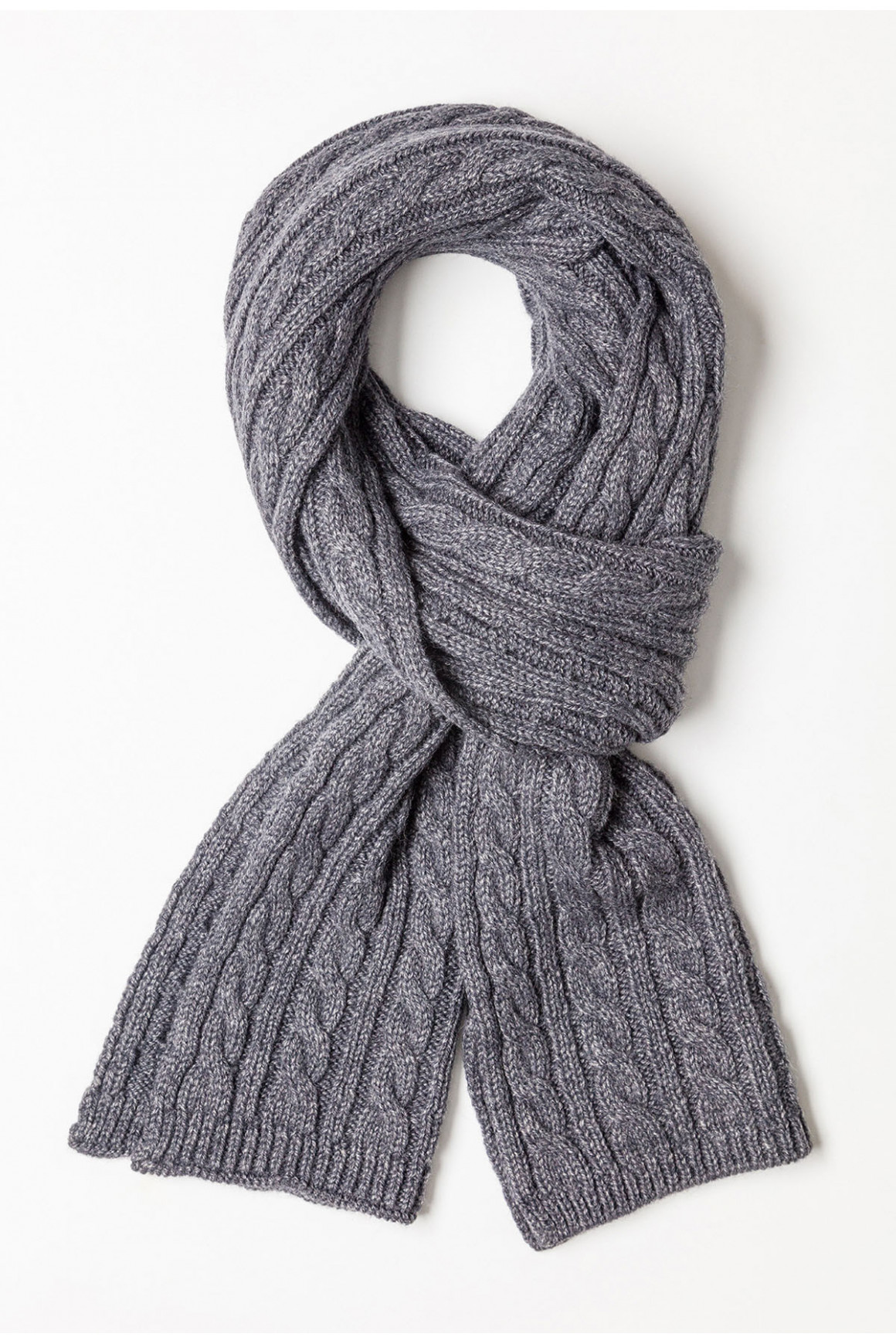 ECHARPE TRICOT GRISE