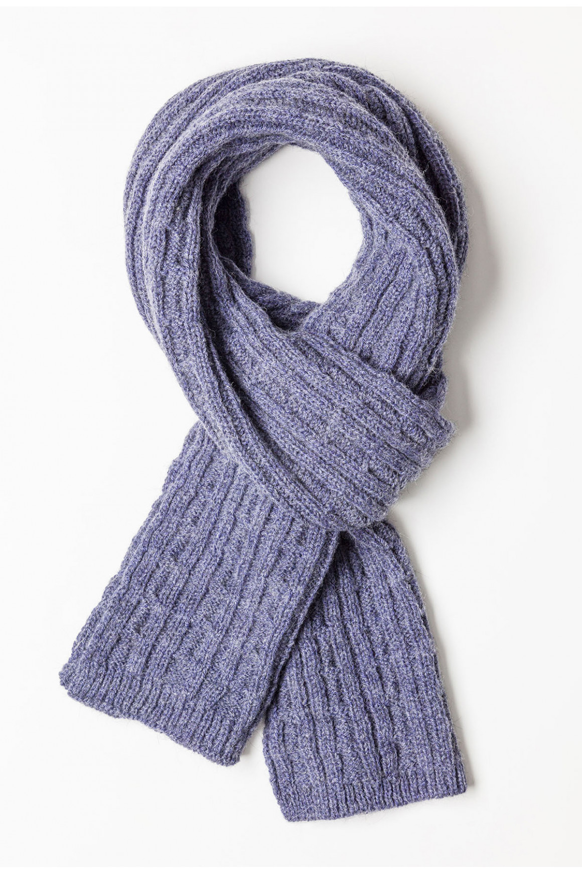 ECHARPE TRICOT BLEU GLACIER