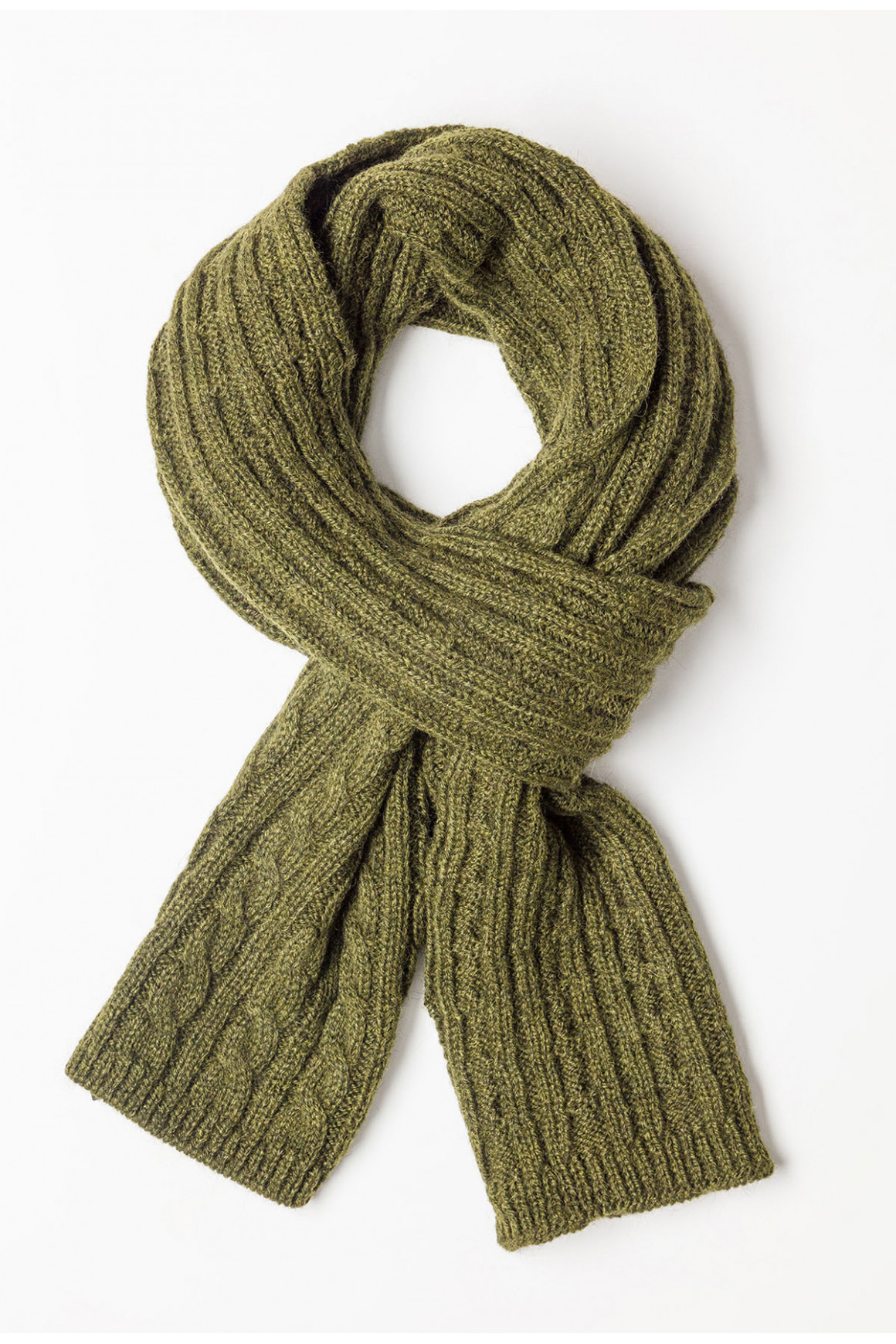 ECHARPE TRICOT VERT BOUTEILLE