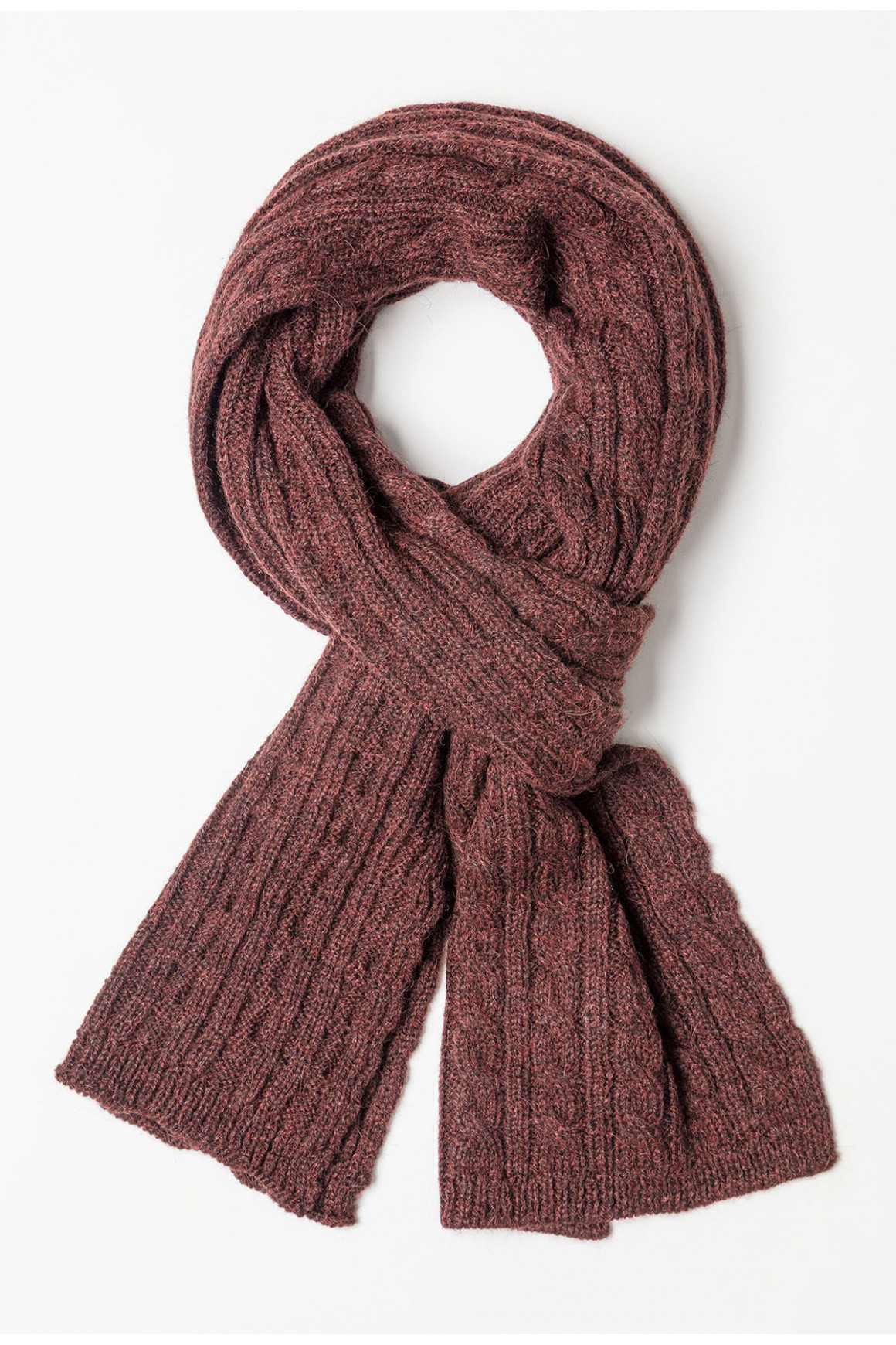ECHARPE TRICOT TERRACOTTA