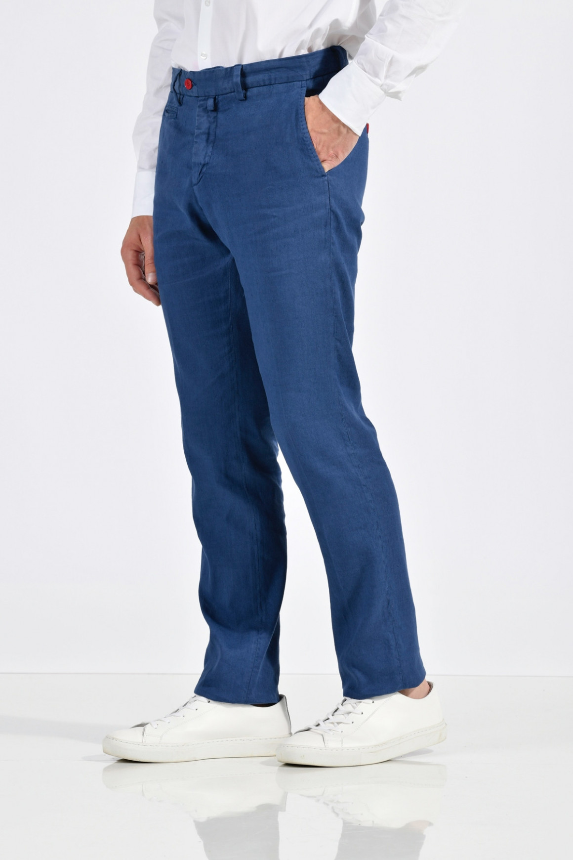 PANTALON LINO BLEU