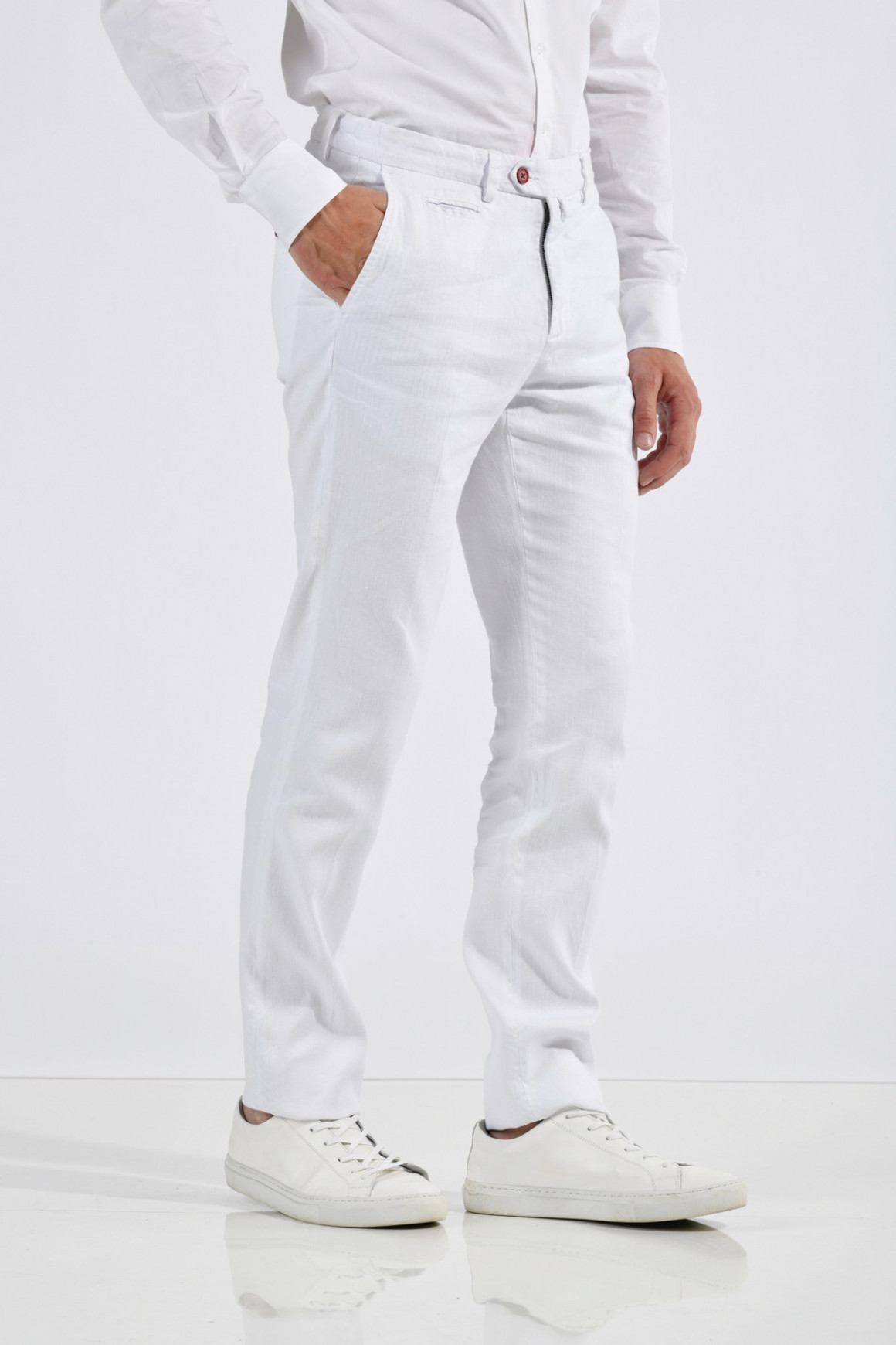 PANTALON LINO BLANC
