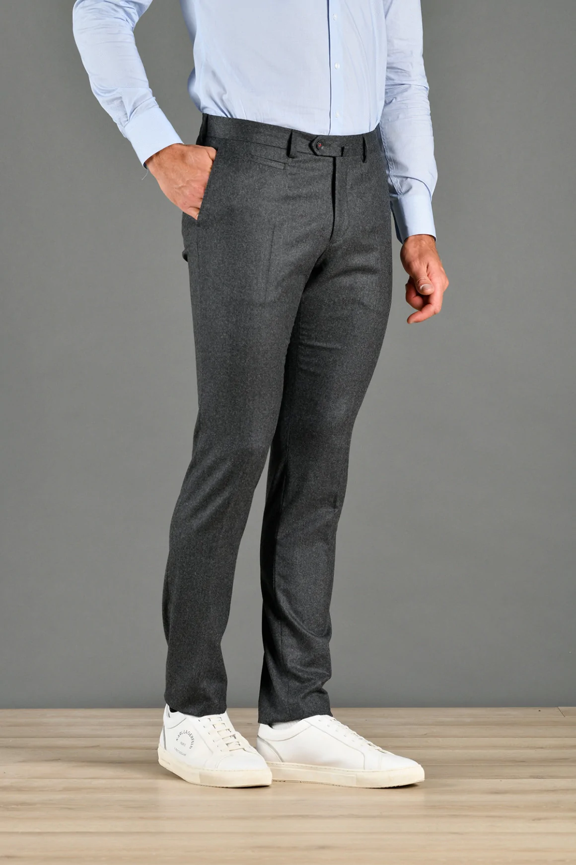 Achat PANTALON LAINE SUPER 120'S ANTHRACITE