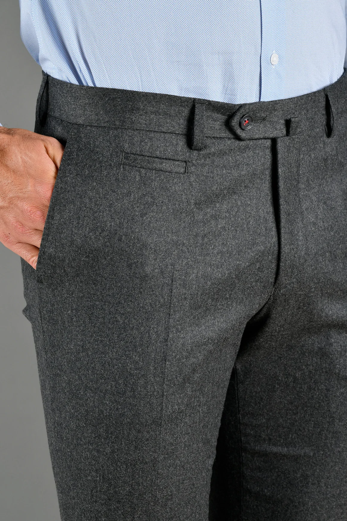 Achat PANTALON LAINE SUPER 120'S ANTHRACITE