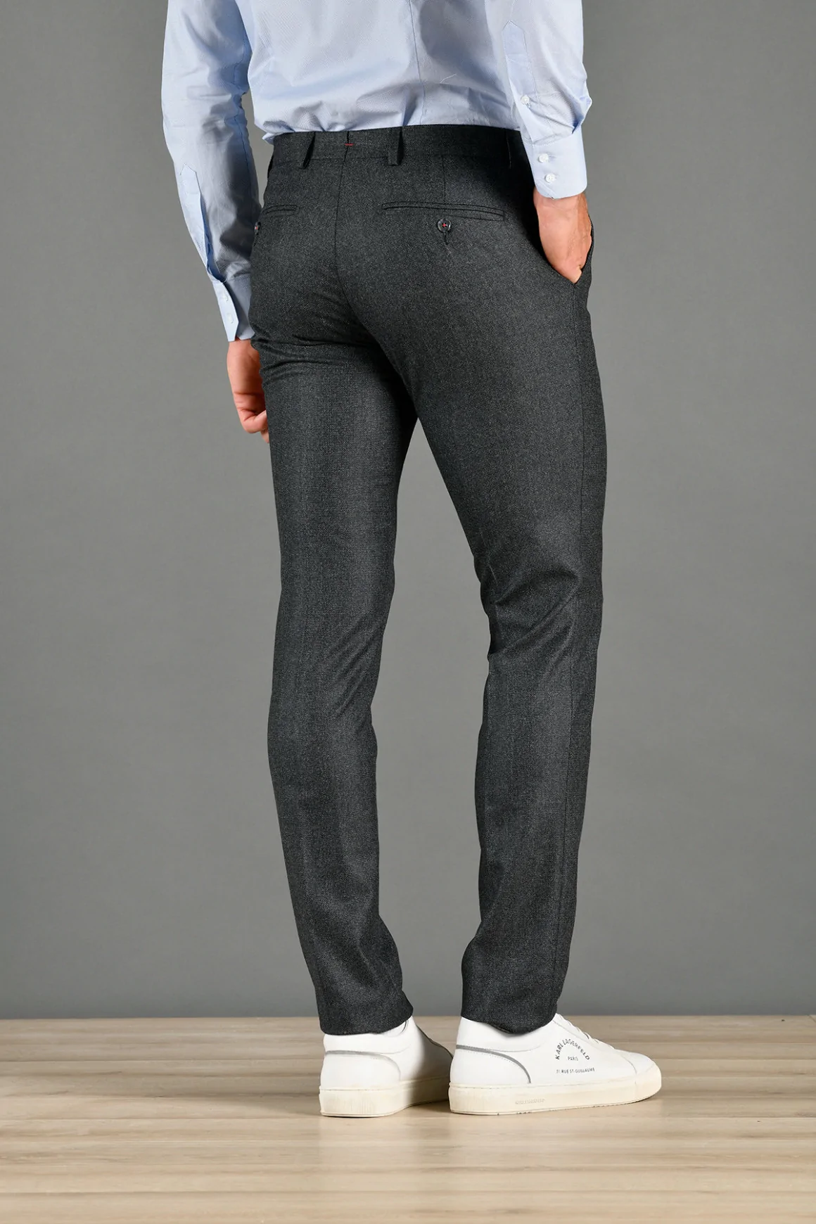 Achat PANTALON LAINE SUPER 120'S ANTHRACITE