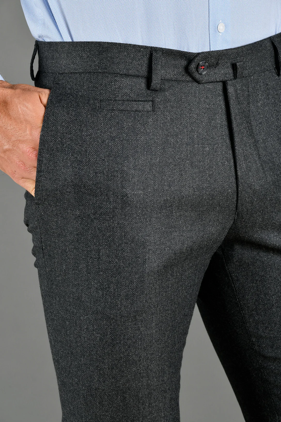Achat PANTALON LAINE SUPER 120'S ANTHRACITE