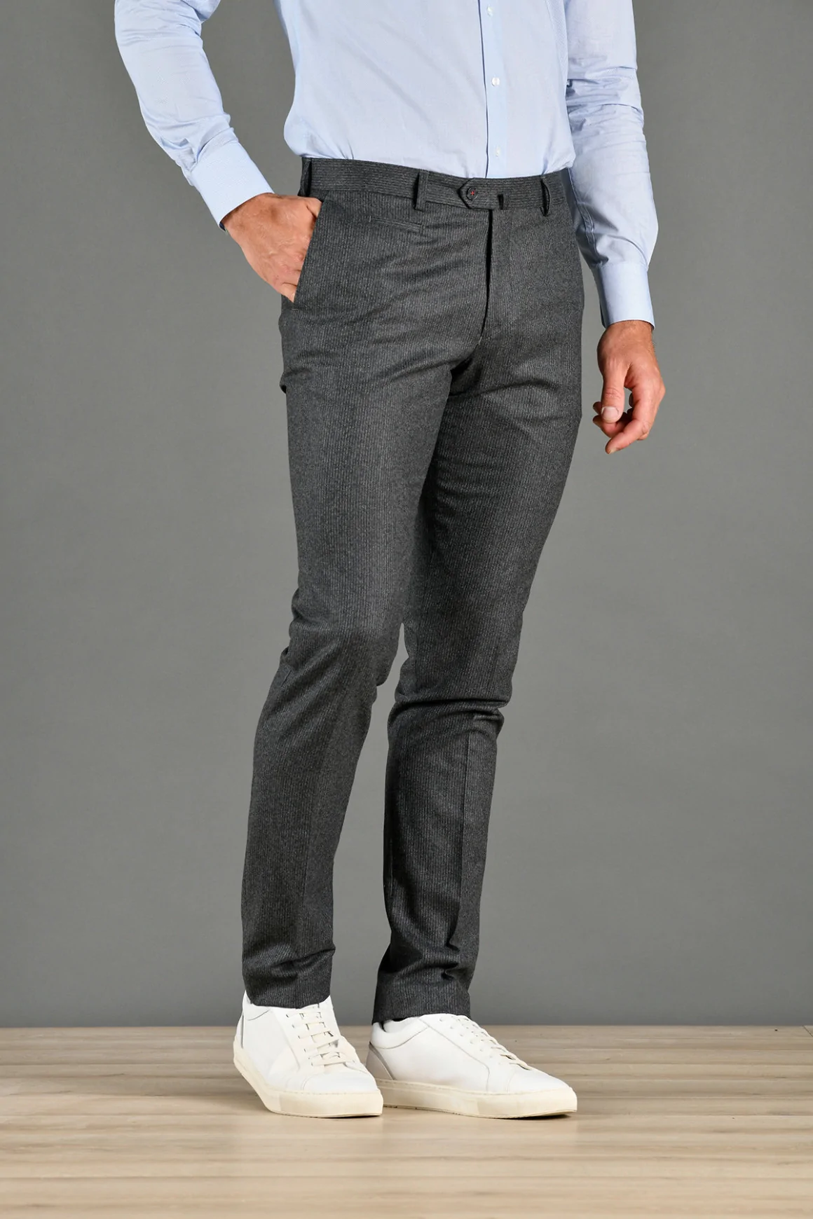 Achat PANTALON LAINE SUPER 120'S GRIS