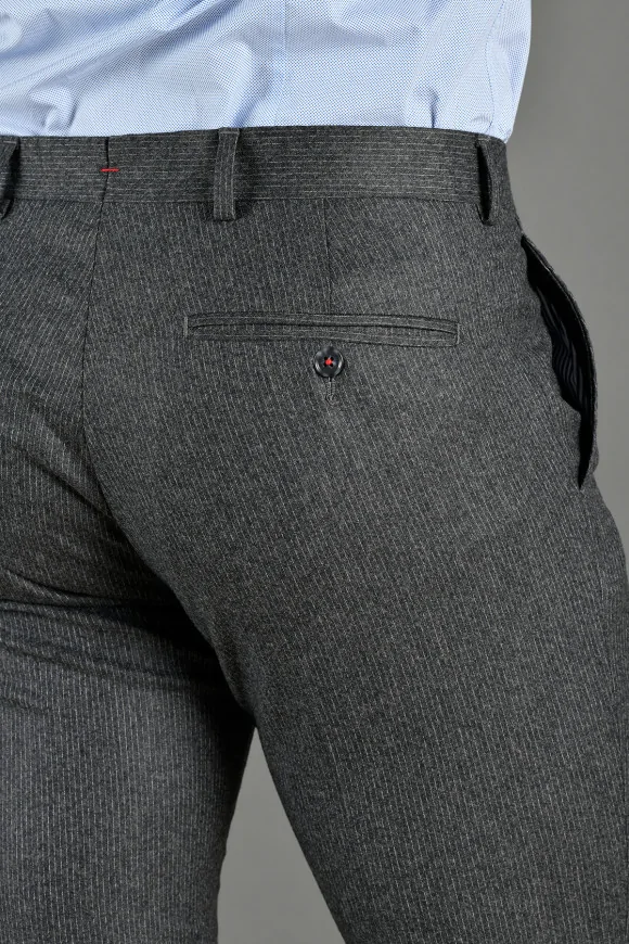 Achat PANTALON LAINE SUPER 120'S GRIS