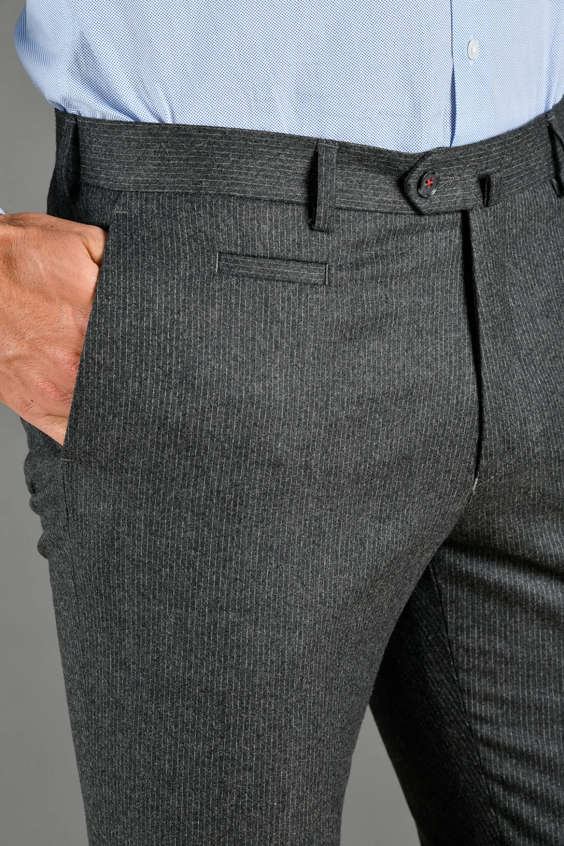 Achat PANTALON LAINE SUPER 120'S GRIS