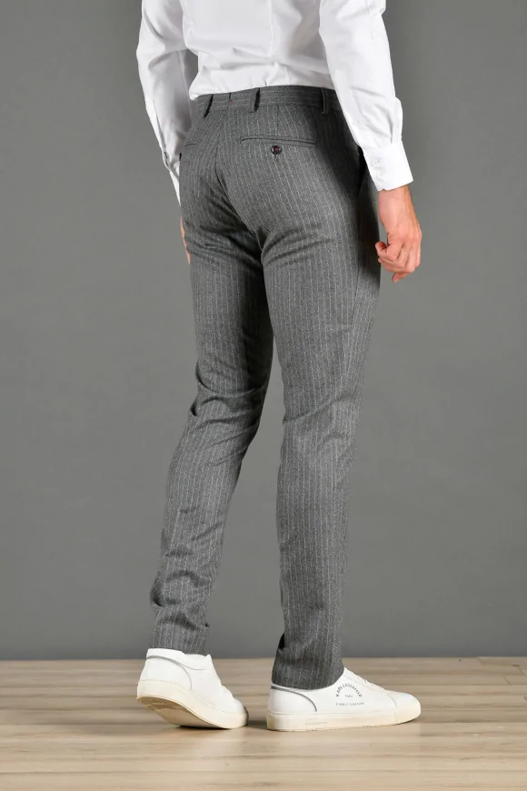 Achat PANTALON LAINE SUPER 120'S GRIS ACIER