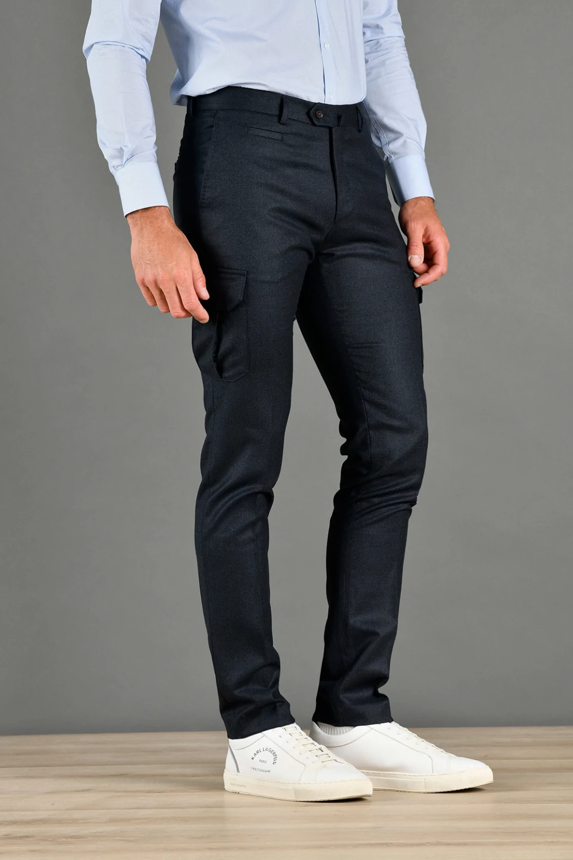 Achat PANTALON CARGO SUPER 120'S NAVY