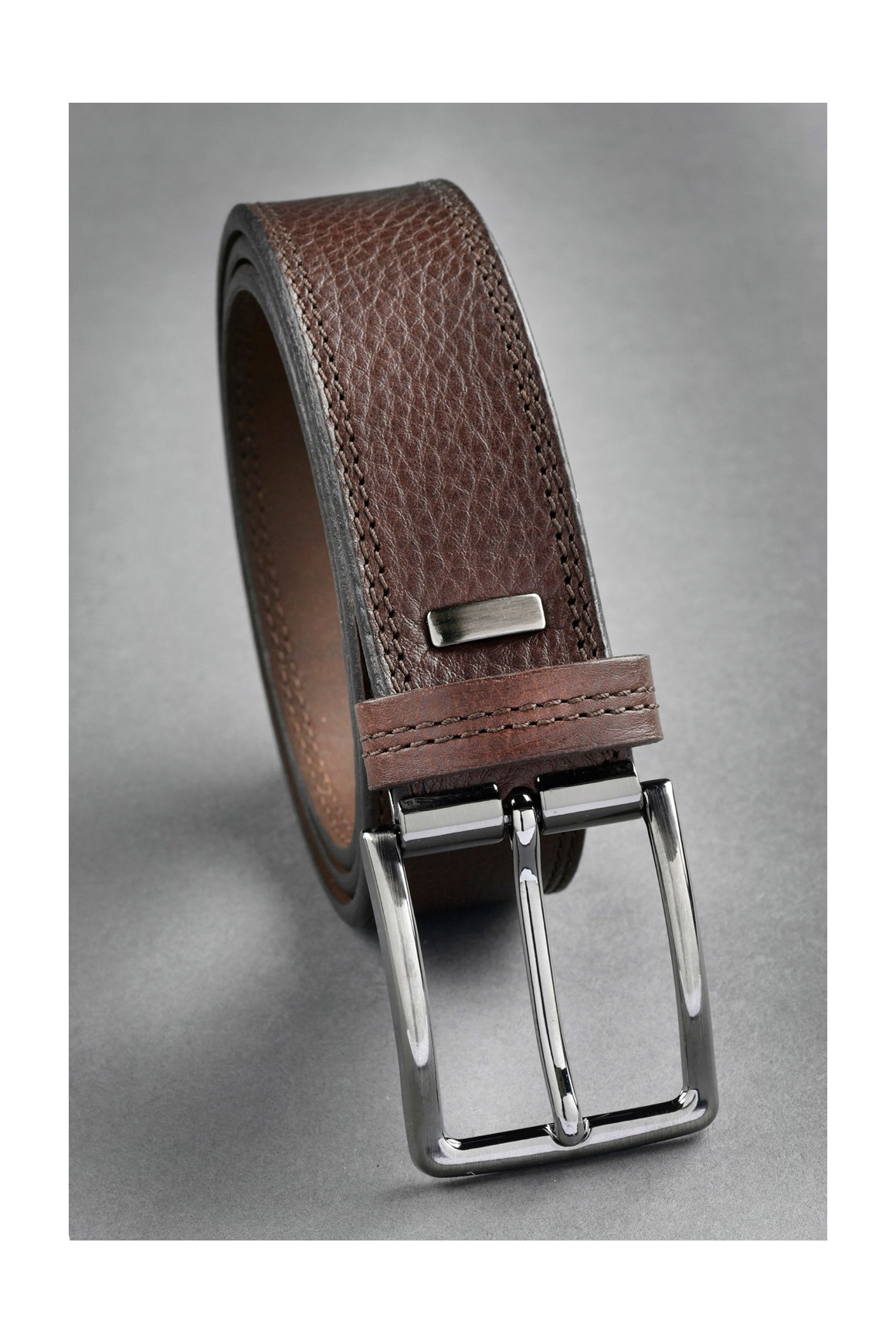 CEINTURE MARRON CUIR VIEILLI