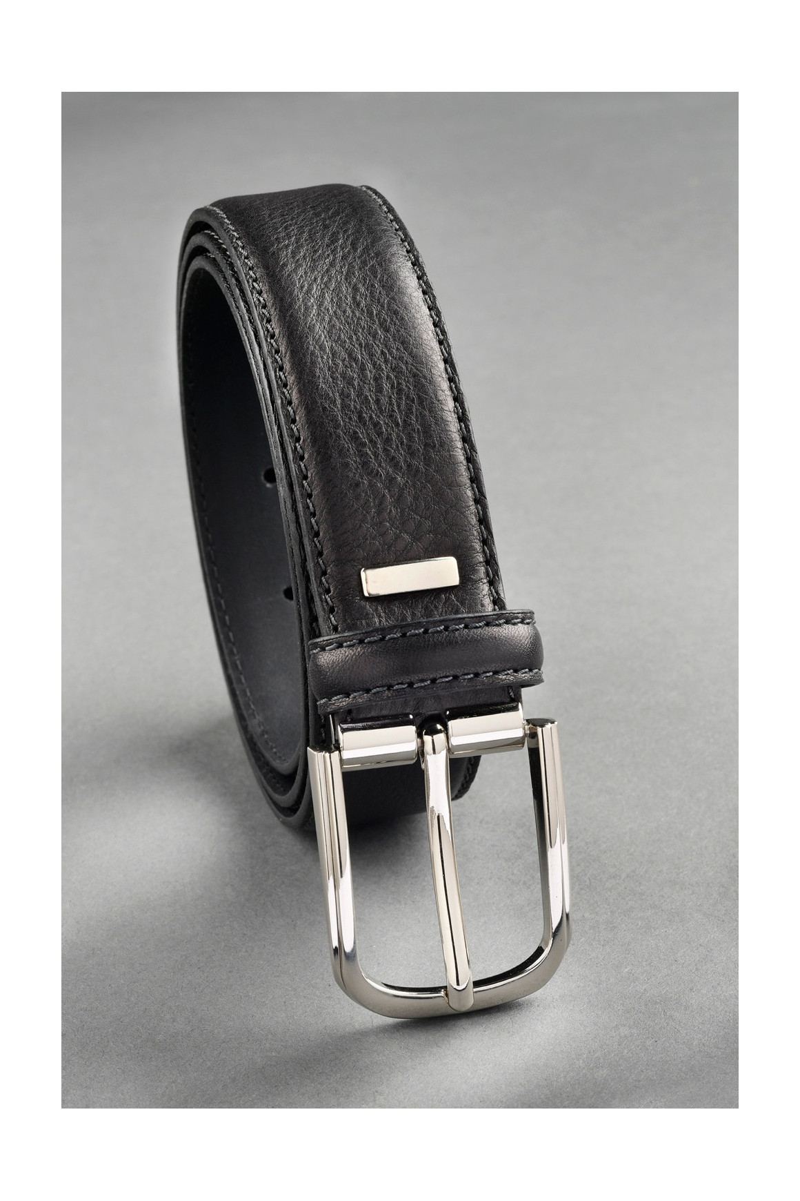 CEINTURE NOIRE CUIR VIEILLI