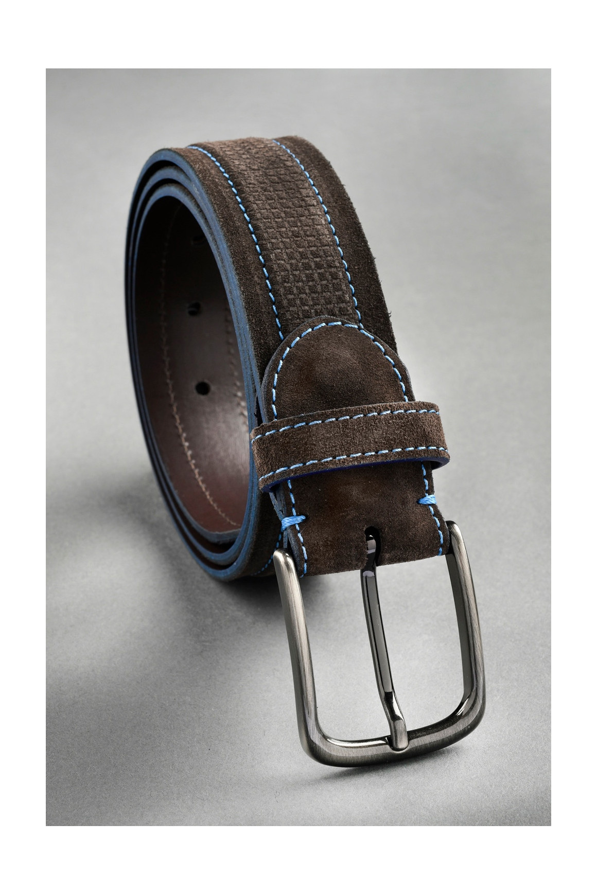 CEINTURE NUBUCK SURPIQUÉE