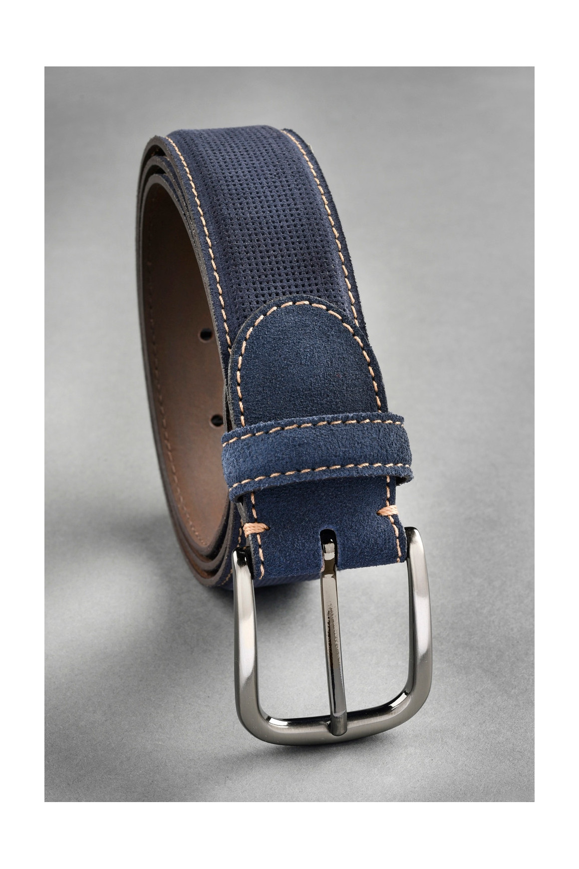 CEINTURE NAVY EN NUBUCK