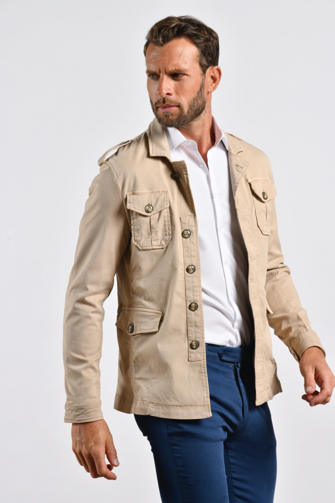 VESTE REPORTER BEIGE