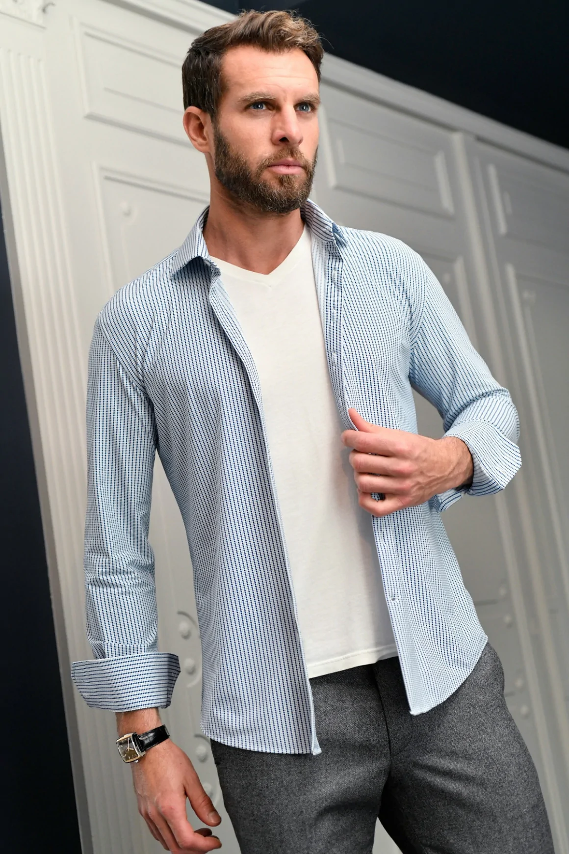 Achat Chemise Extra-Stretch À Pois