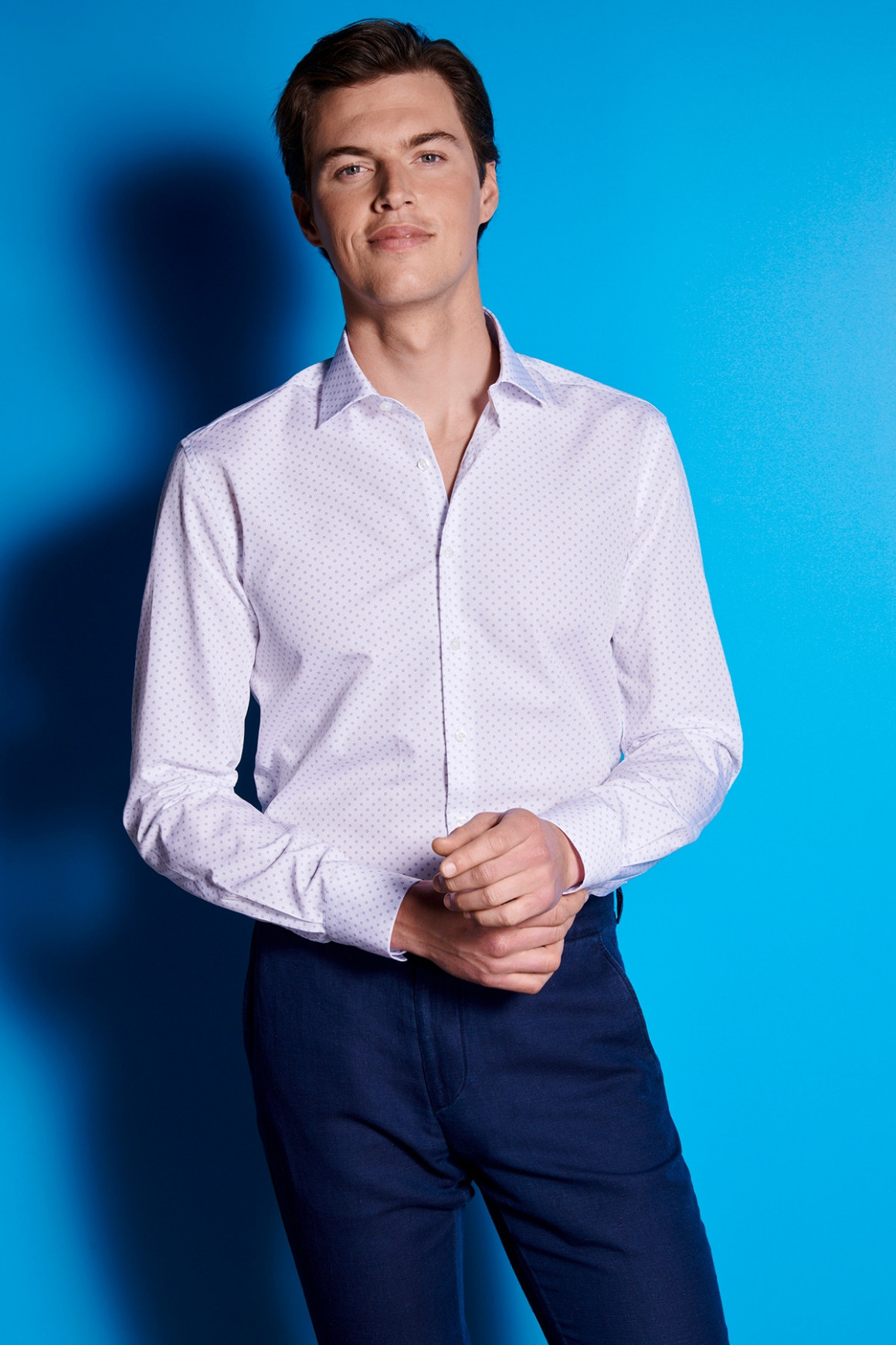 CHEMISE À POIS AJOURÉS