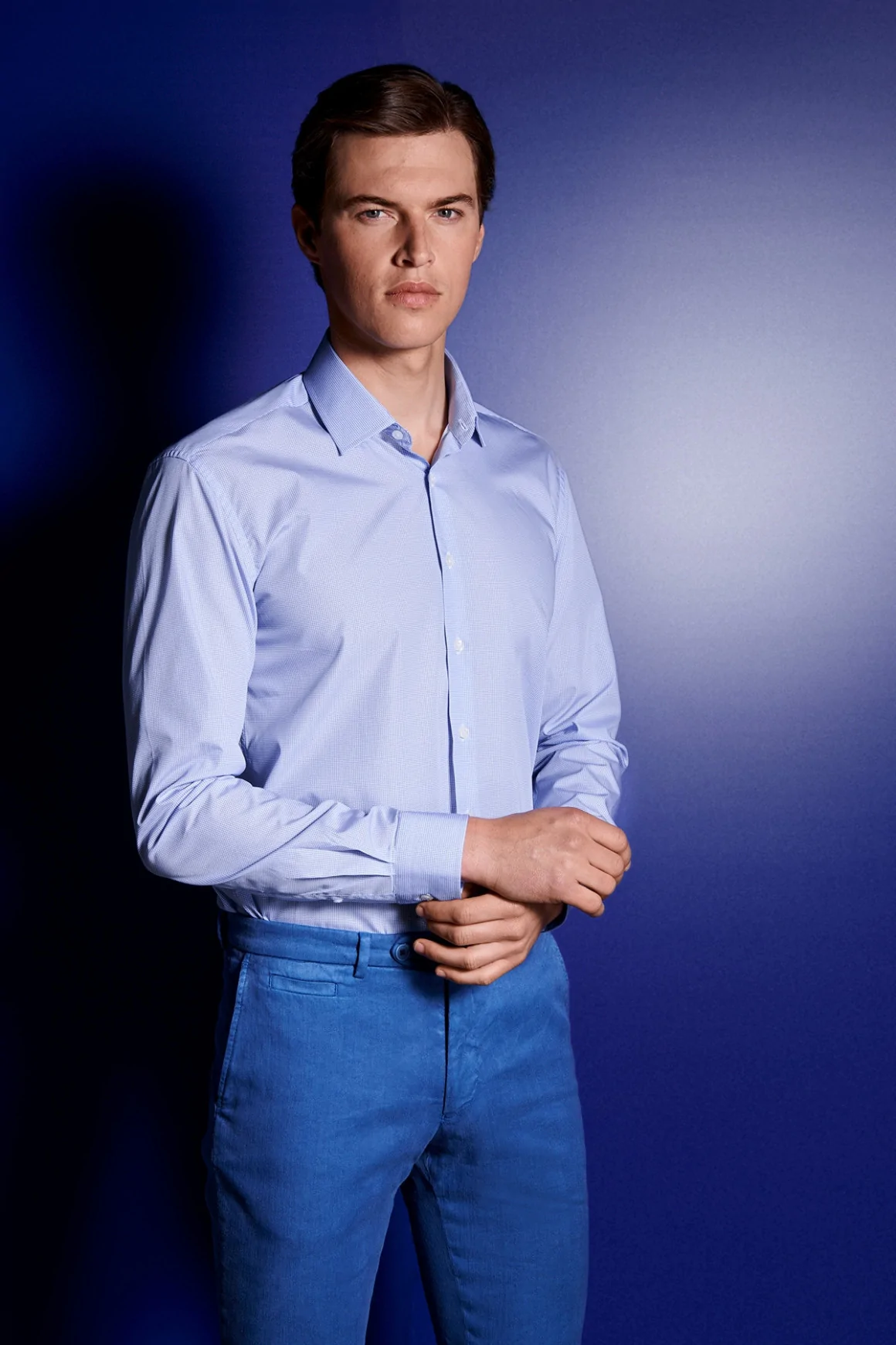 Achat CHEMISE MICROMOTIFS BLEUS