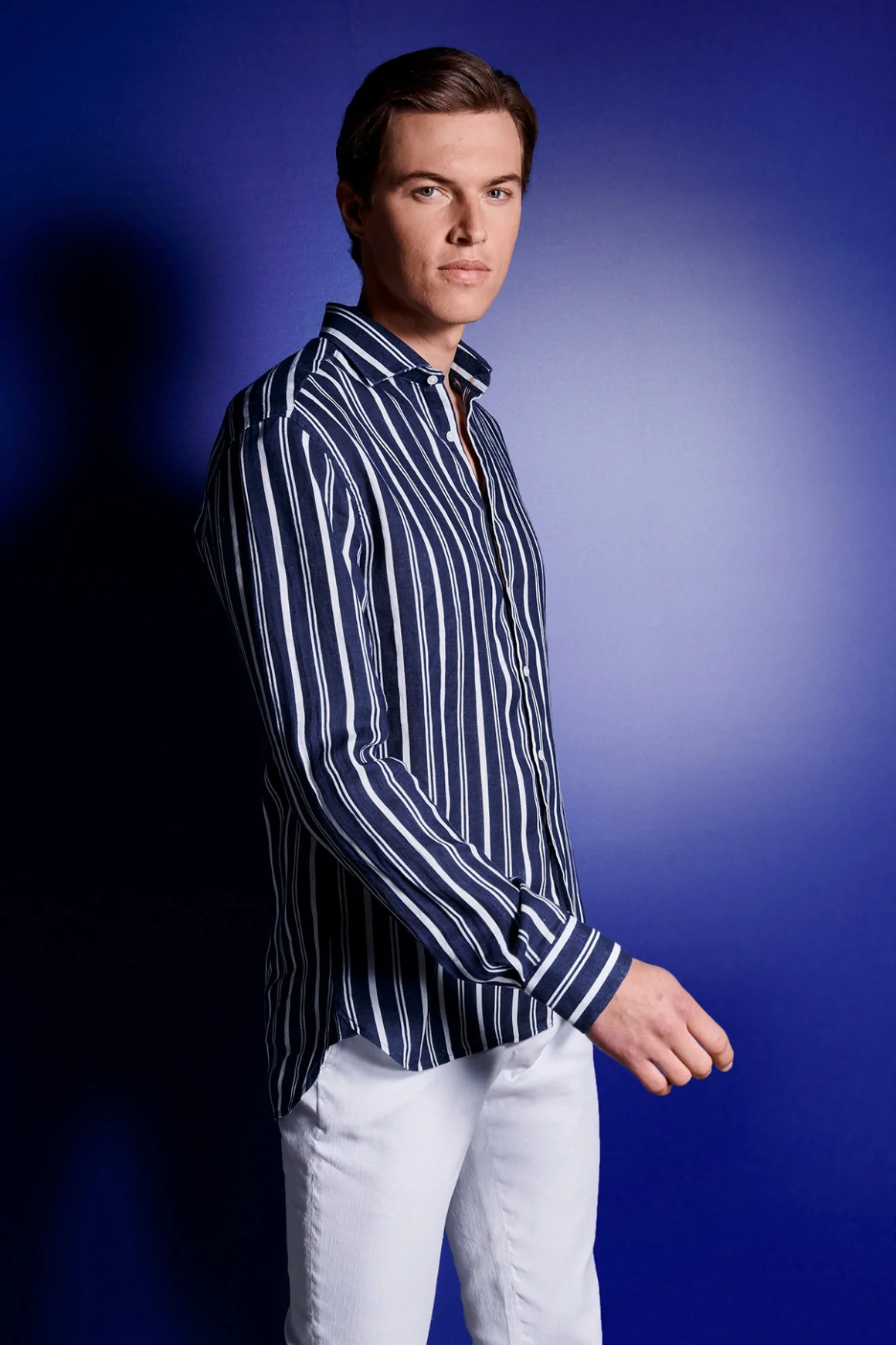 Achat Chemise en lin à rayures