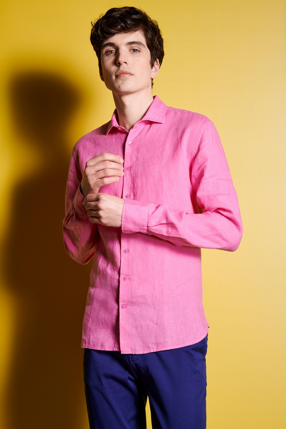 CHEMISE LIN ROSE