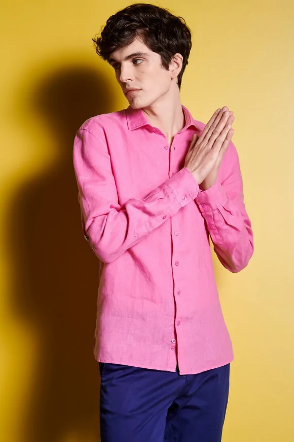 Achat Chemise lin Rose