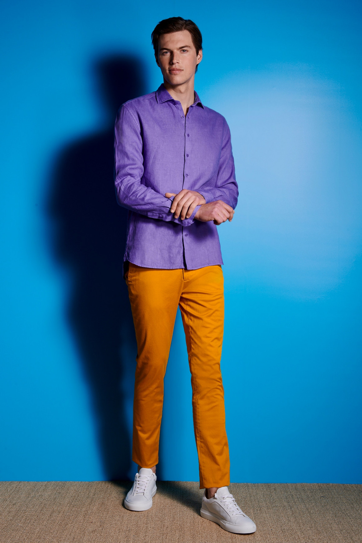 CHEMISE LIN VIOLET