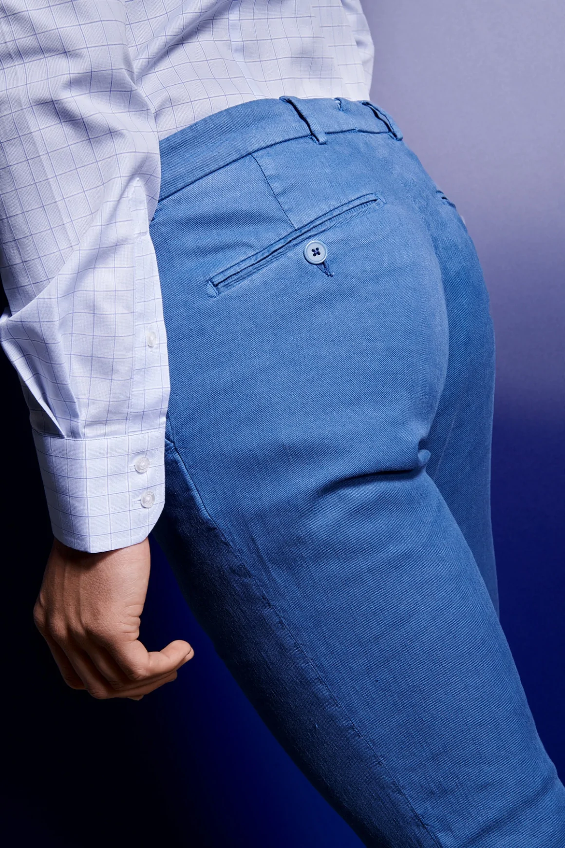 Pantalon Lino Bleu