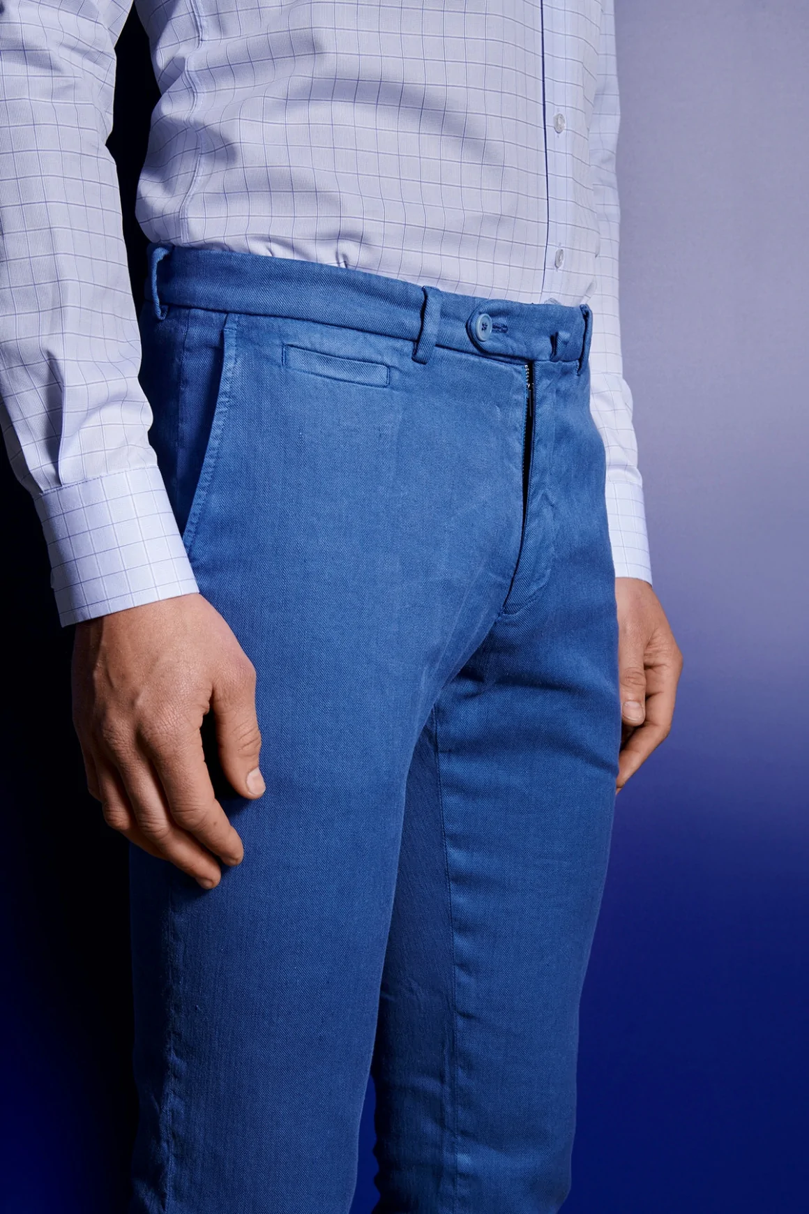 Pantalon Lino Bleu
