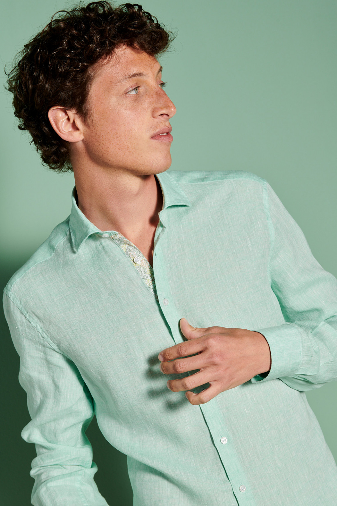 Chemise Riviera lin Vert