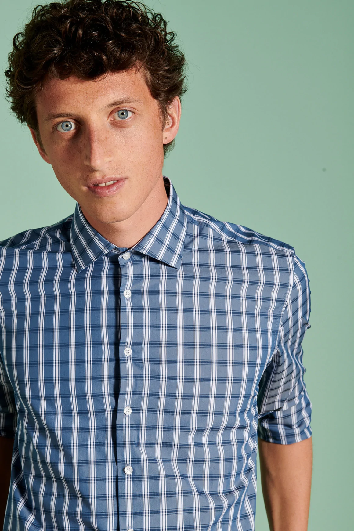 Achat Chemise à Carreaux Bleus