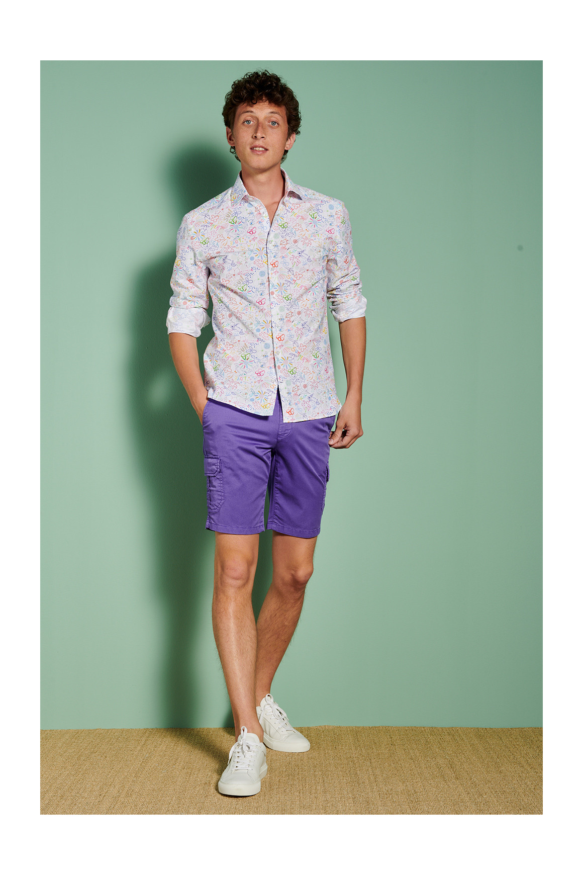 Achat Bermuda Stretch Violet