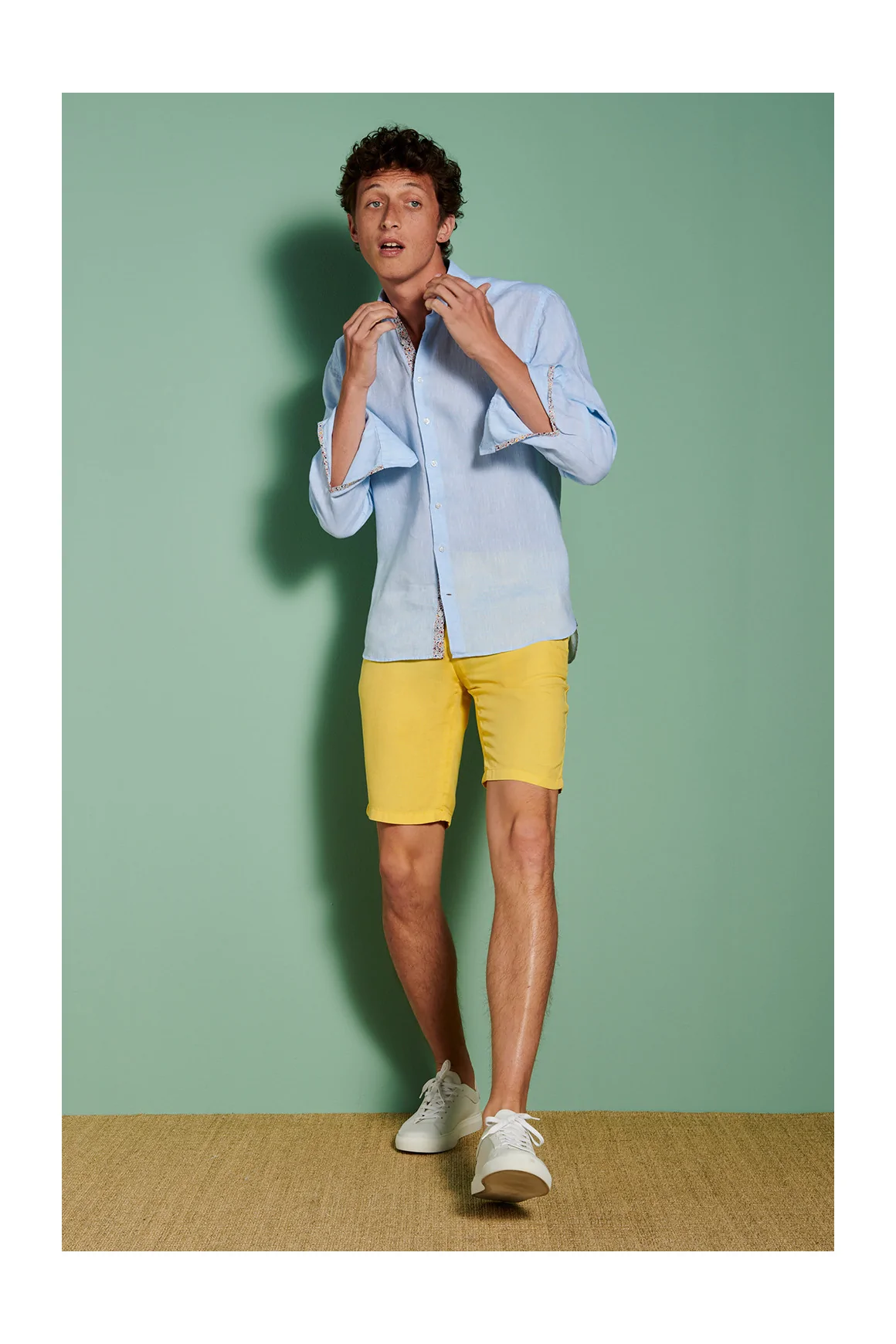 Achat Bermuda 'Marcel' Stretch Jaune