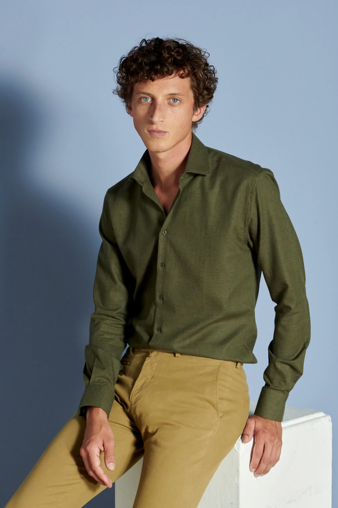 Achat Chemise Casual Kaki