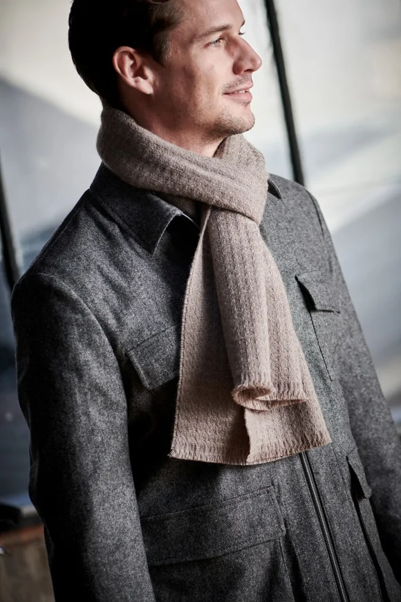 Achat Echarpe Laine Taupe