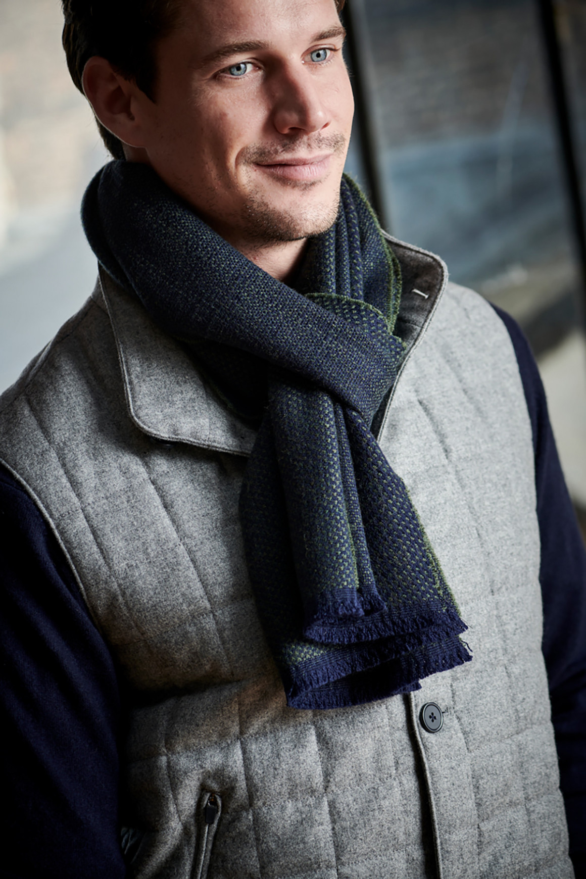Echarpe Laine Navy