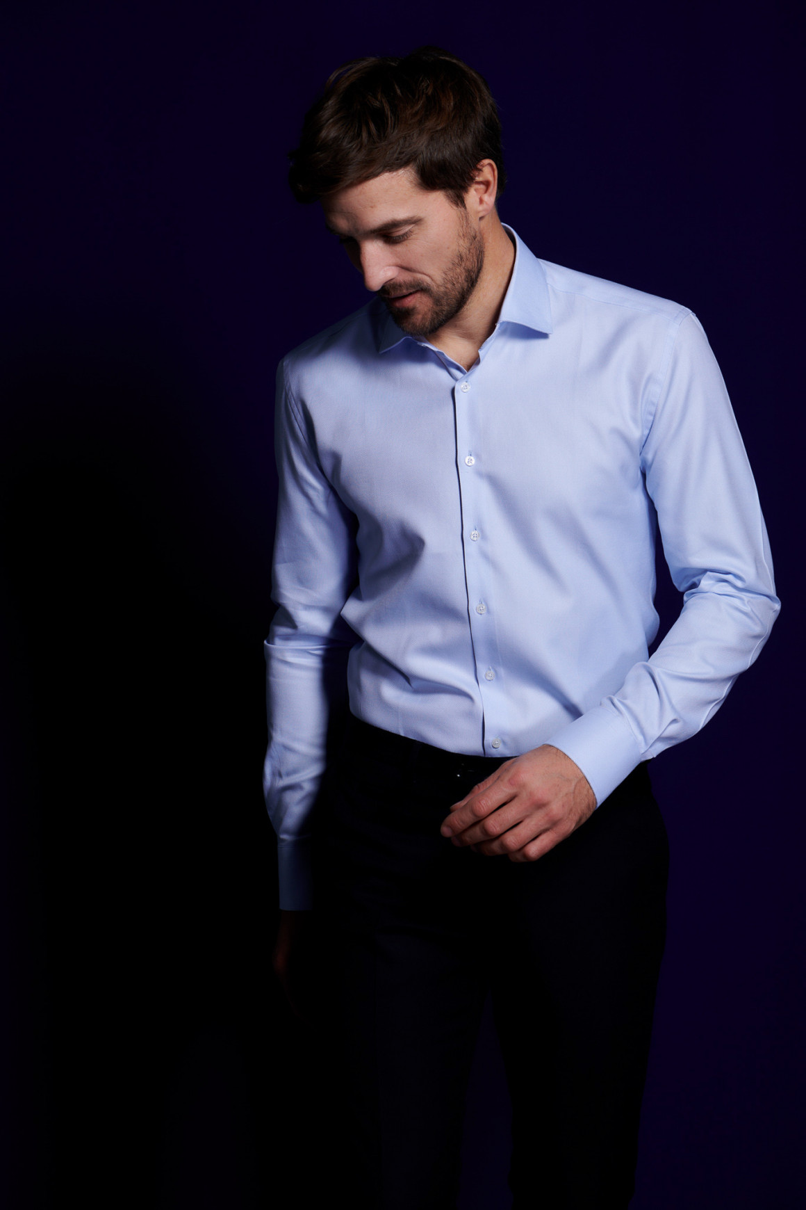 Chemise oxford ciel