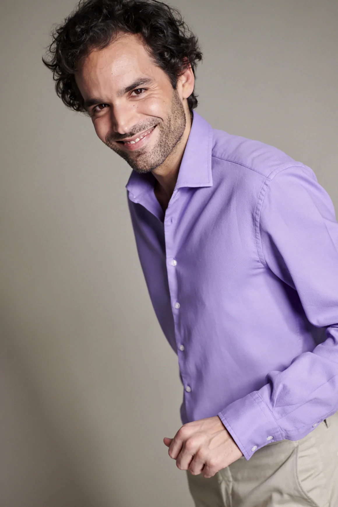 Achat Chemise nid d'abeille Violet