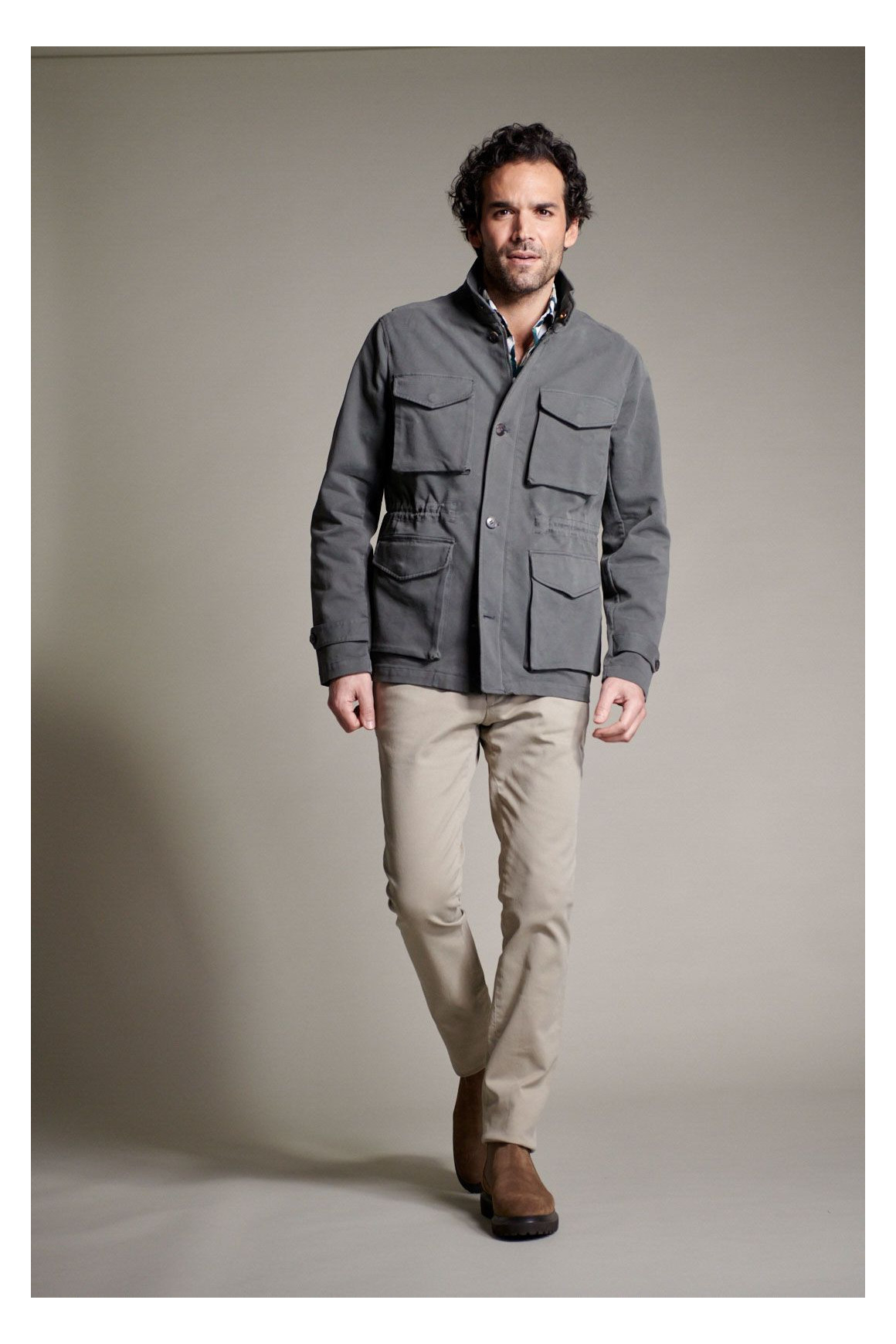 Veste Harley Vert-Gris