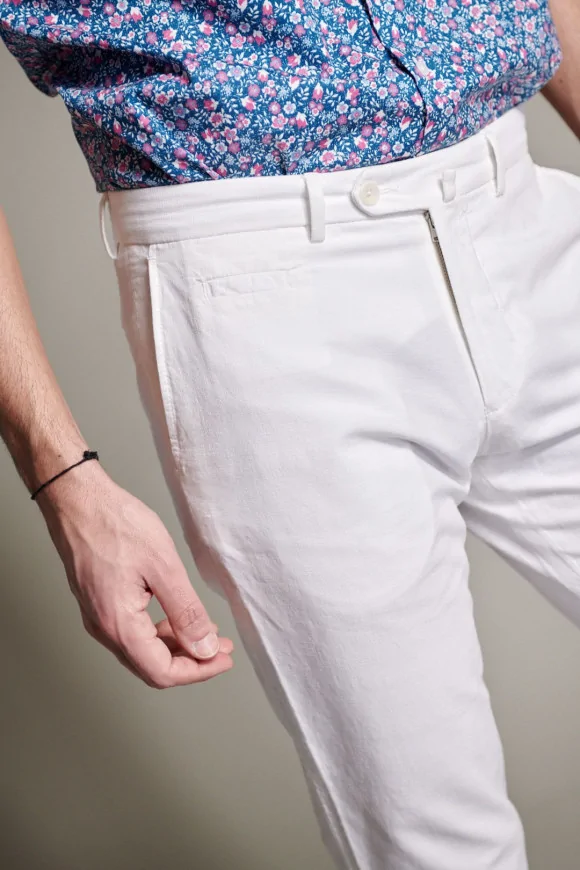 Achat Pantalon Stefano Blanc