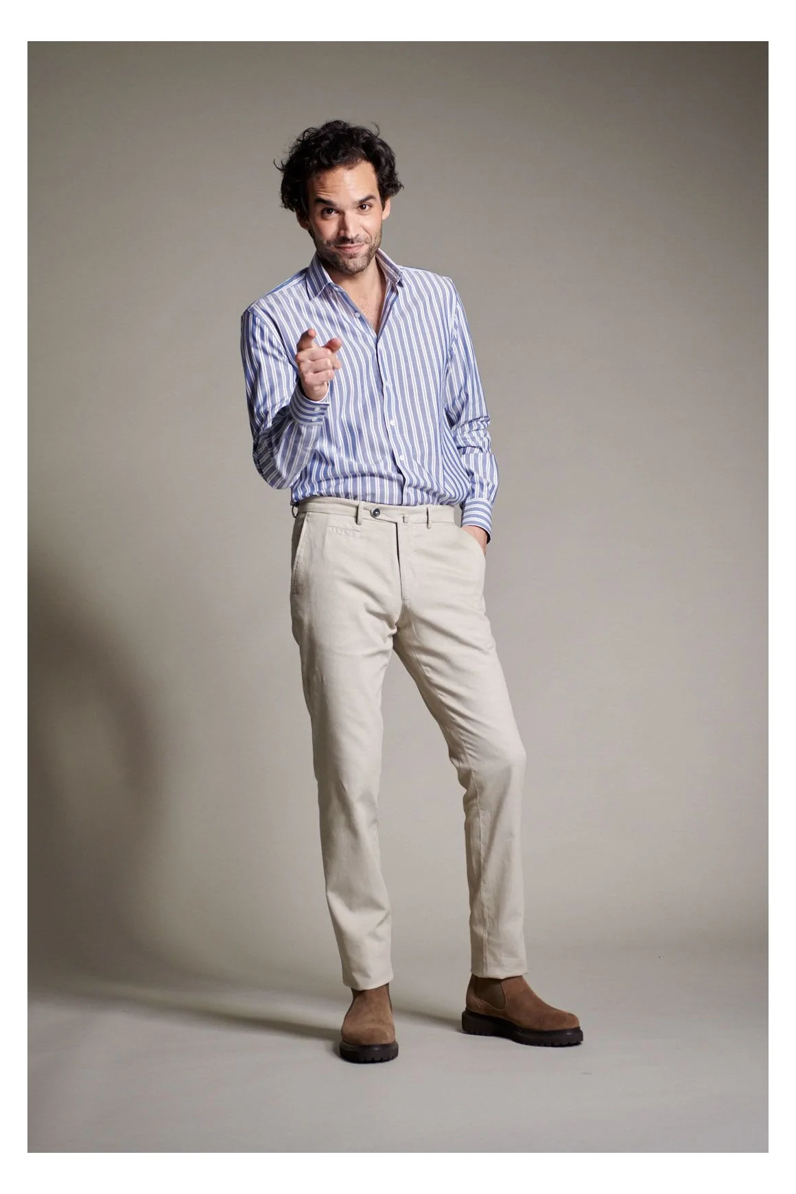 Achat Chemise à rayures bleu blanc