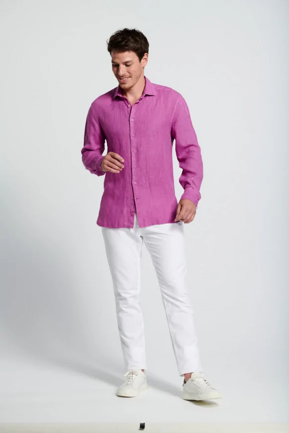 Achat Chemise Lin Rose