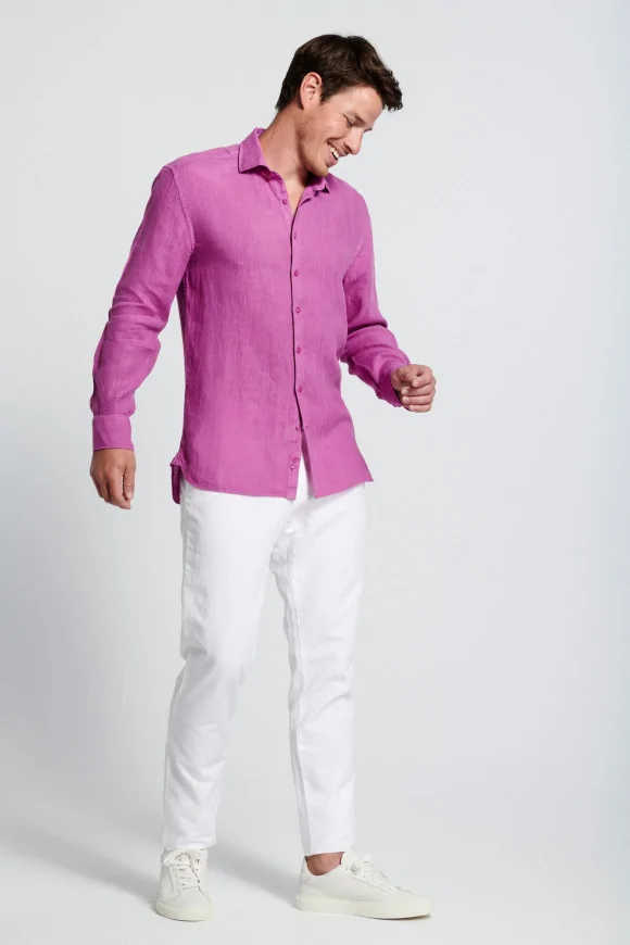 Achat Chemise Lin Rose