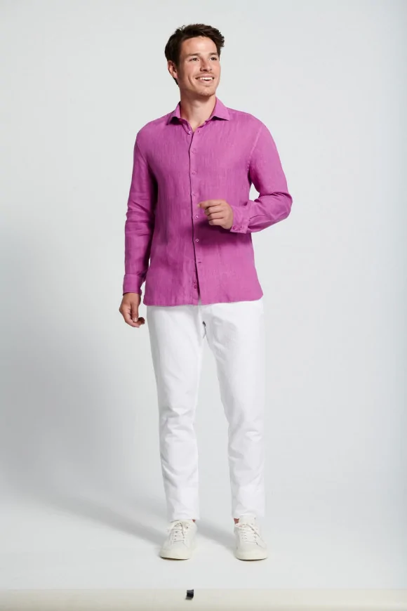 Achat Chemise Lin Rose