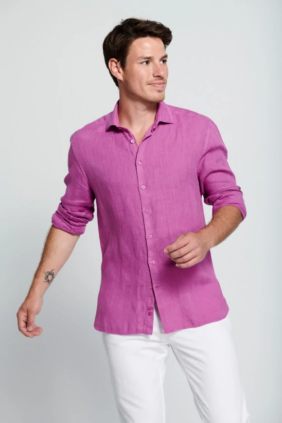 Achat Chemise Lin Rose