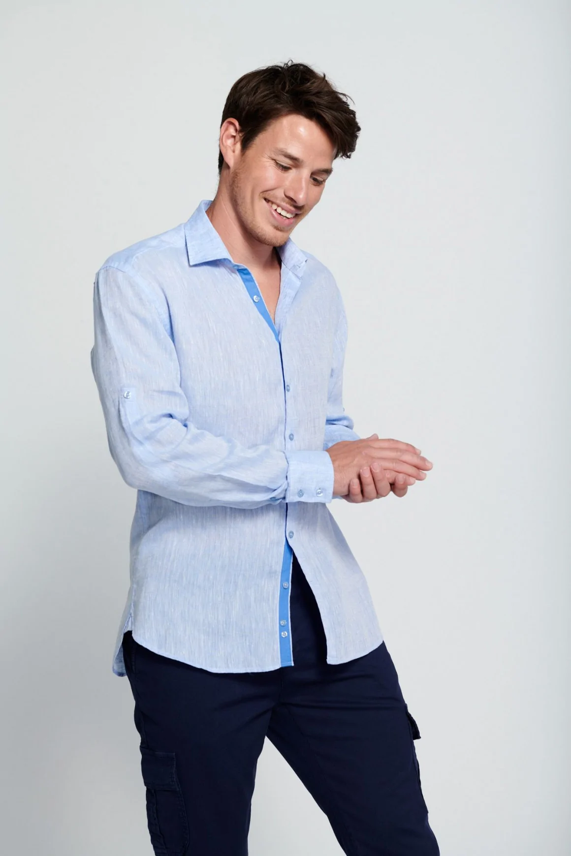 Achat Chemise Lin Riviera Bleu